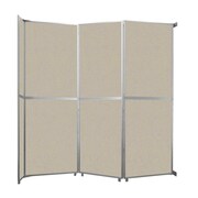 VERSARE Operable Wall Folding Room Divider 11'9" x 12'3" Sand Fabric 1070318-2